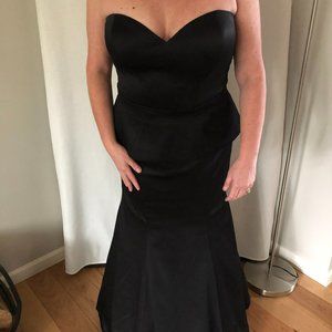 La Femme Black Mermaid Dress